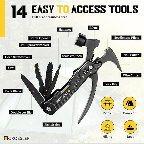 14 in 1 Stainless Steel Multifunctional Hammer Tool