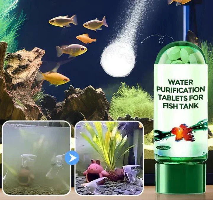 Aquarium Purifying Tablets (Pack of 400) – Safe for All Fish | 1 to 4 tab per 10L